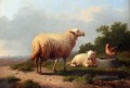 牧草地の羊 オイゲン・フェルベックホーフェンの動物